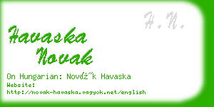 havaska novak business card